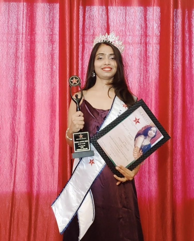 Monika Ranjan as Newly Crowned Mrs Muzaffarpur 2023 organised by Forever Star India