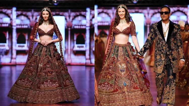 Giorgia Andriani Steals The Show As Showstopper For Designer Lalit Dalmia's Bridal Extravaganza